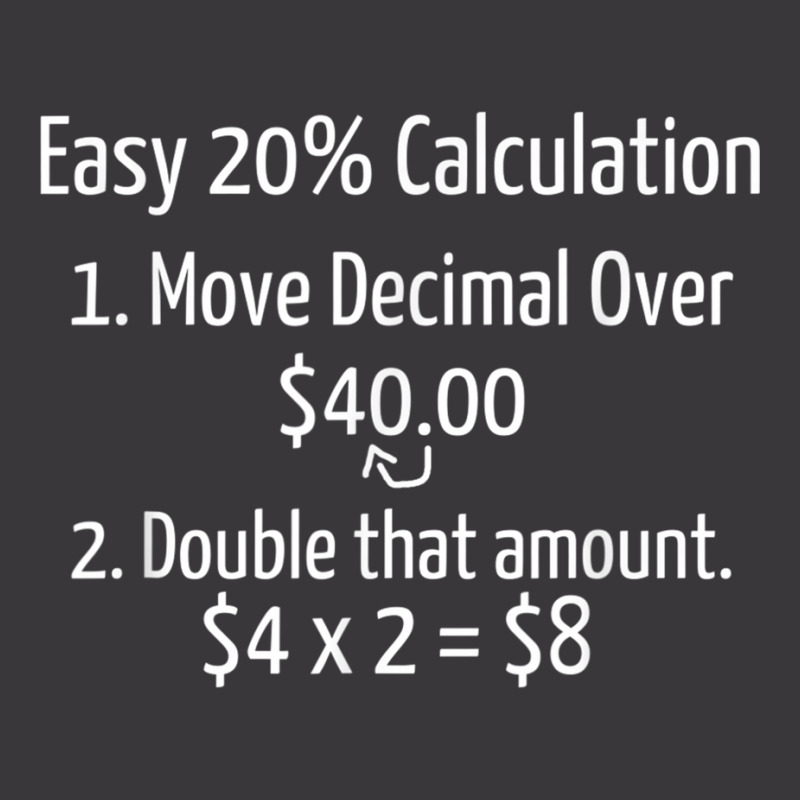 Easy 20 Tip Calculation T  For Food Servers Ladies Curvy T-Shirt by StaceyKerry | Artistshot