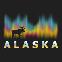 Alaska Reindeer Design With Polar Lights And Moose Pullover Hoodie Ladies Polo Shirt | Artistshot