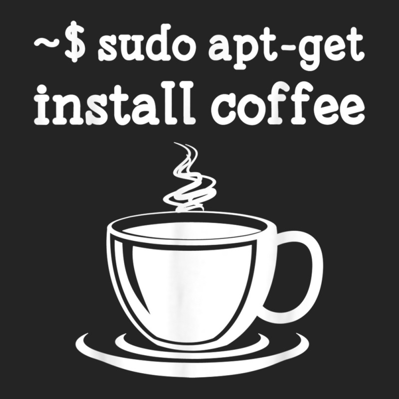 Linux Sudo Aptget Install Coffee 3/4 Sleeve Shirt by SandraMarianela | Artistshot