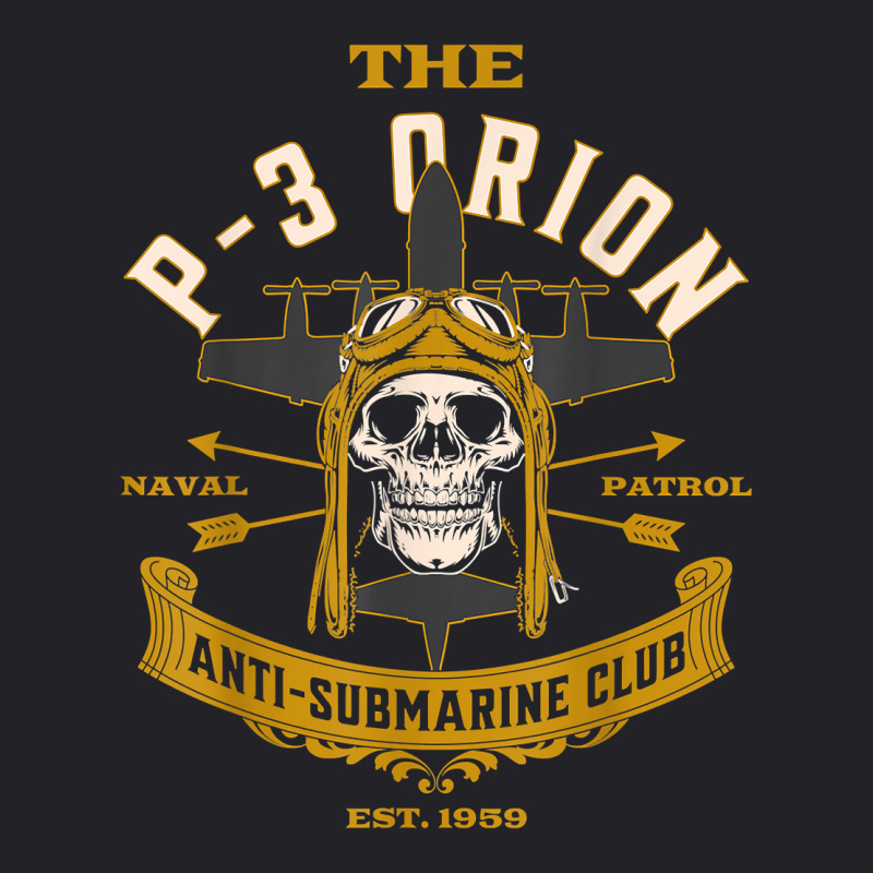 Vintage P 3 Orion Anti Submarine Naval Patrol Aircraft Skull T Shirt Youth Tee by cm-arts | Artistshot