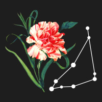 Capricorn Constellation With Watercolor Carnation Classic T-shirt | Artistshot