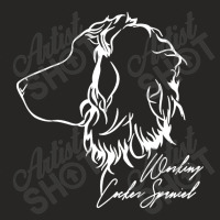 Working Cocker Spaniel Profile Dogs Dog Wilsigns Ladies Fitted T-shirt | Artistshot