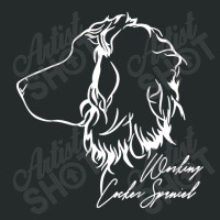 Working Cocker Spaniel Profile Dogs Dog Wilsigns Women's Triblend Scoop T-shirt | Artistshot