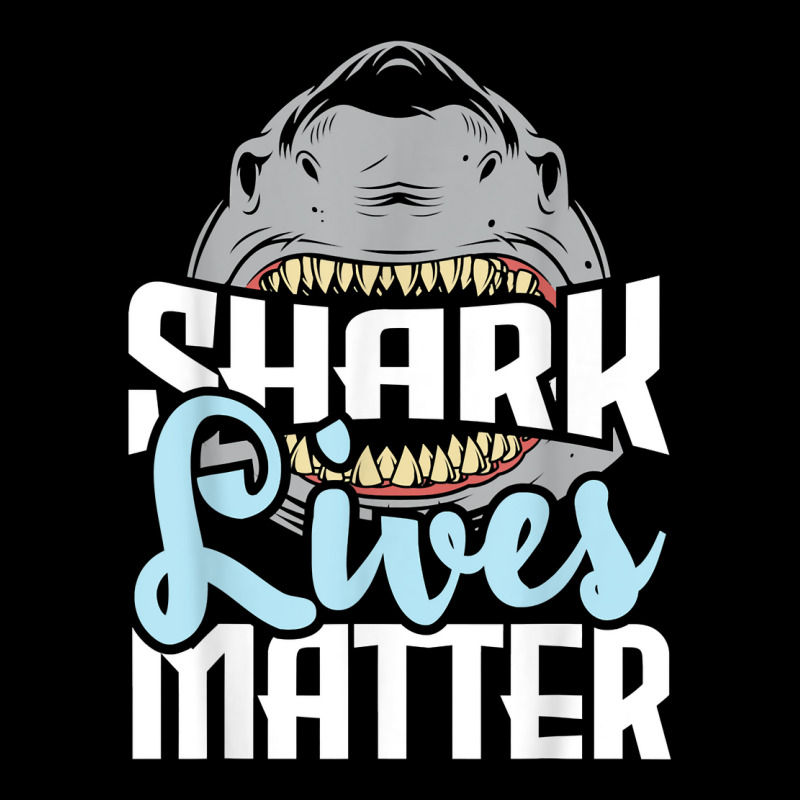 Shark Lives Matter   Wildlife Marine Biologist Shark Lovers T Shirt Cropped Hoodie by cm-arts | Artistshot