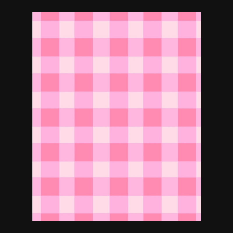 Preppy, Pink, Aesthetic, Gingham, Preppy Aesthetic Graphic Metal Print Horizontal | Artistshot