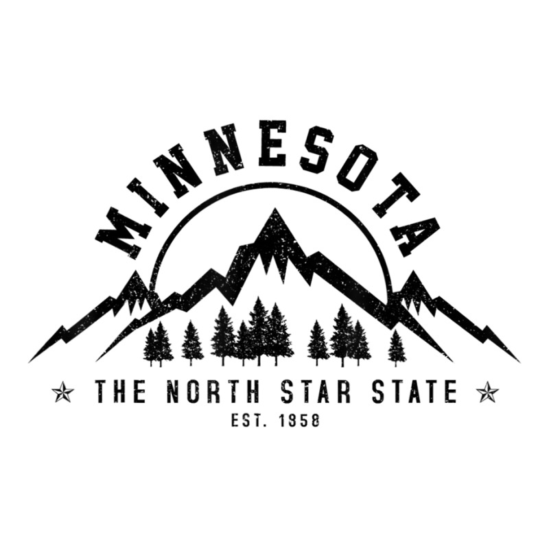 Minnesota North Star State Est. 1858 Vintage Mountains Gift V-neck Tee | Artistshot