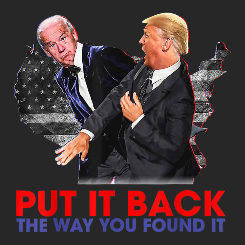 Put It Back The Way You Found It Funny Trump Slap Anti Biden Men's T-shirt Pajama Set | Artistshot