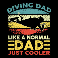 Diver Scuba Dad Like A Normal Dad Just Cooler Vintage Diving Dad Fathe Cropped Sweater | Artistshot