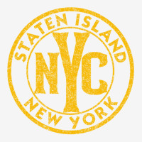 Staten Island New York Vintage Sign Distressed Amber Print Pullover Ho Adjustable Cap | Artistshot