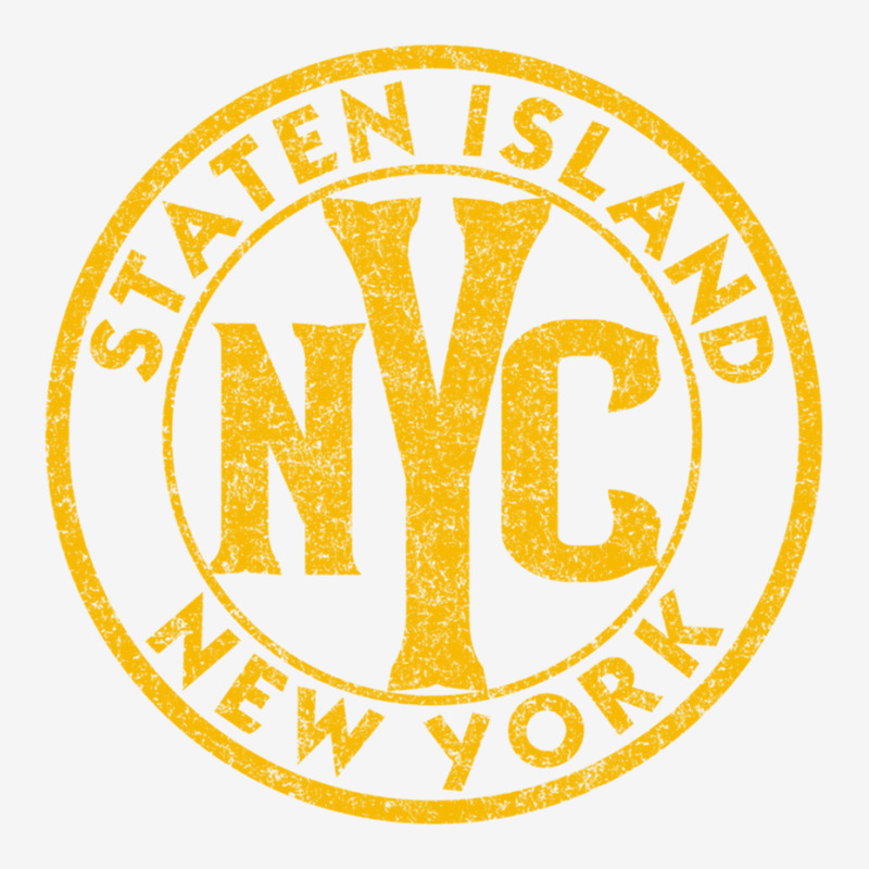 Staten Island New York Vintage Sign Distressed Amber Print Pullover Ho Adjustable Cap by cm-arts | Artistshot