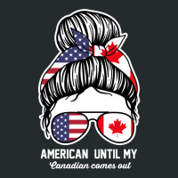 American Until My Canadian Comes Out Canadian Long Sleeve T Shirt Women's Triblend Scoop T-shirt | Artistshot