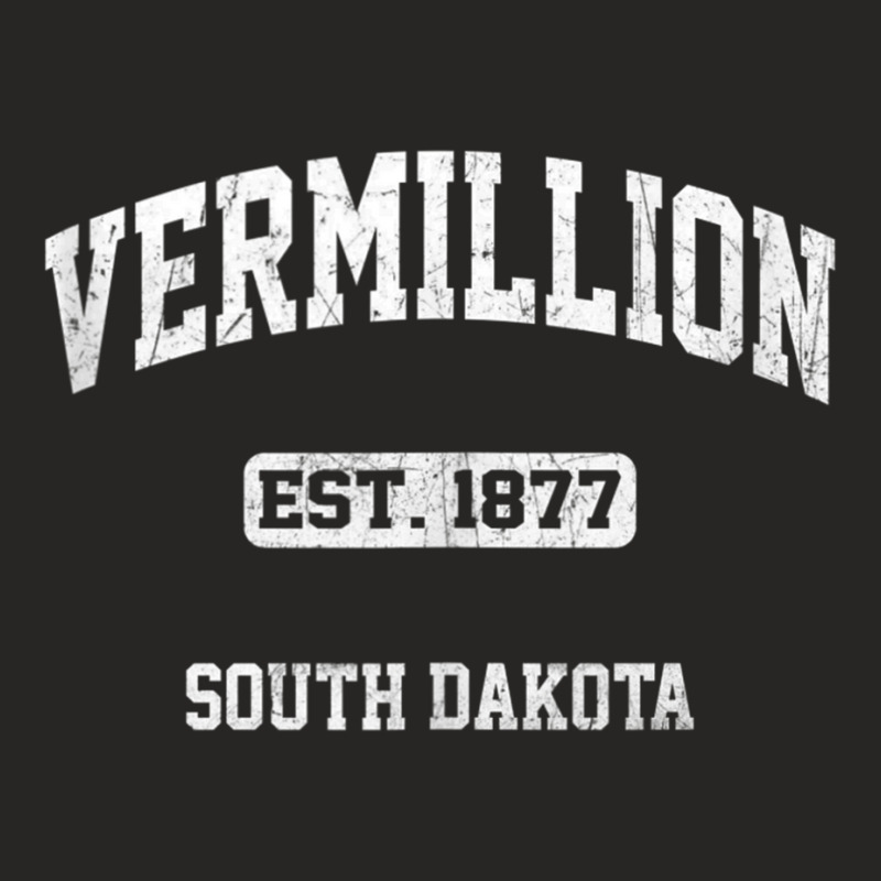 Vermillion South Dakota Sd Vintage State Athletic Style Tank Top Ladies Fitted T-Shirt by cm-arts | Artistshot