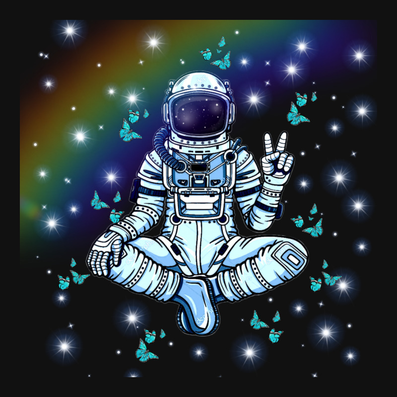 Meditating Astronaut Keychain