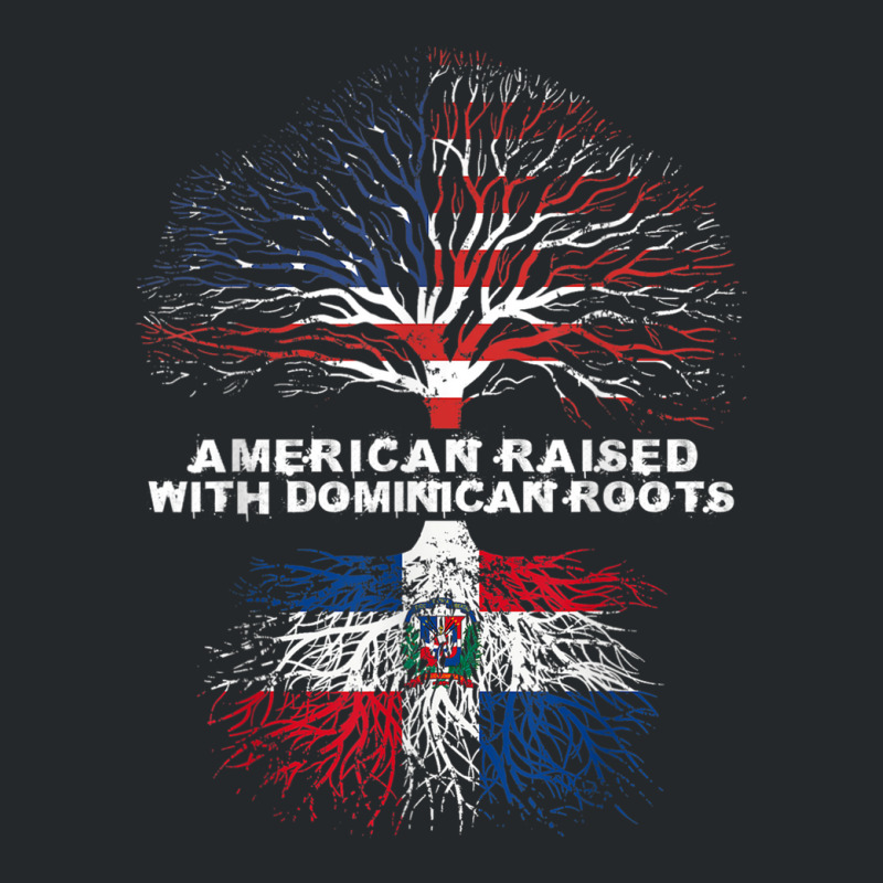 American Raised With Dominican Roots Republic Crewneck Sweatshirt by Joan Lambert Tritten | Artistshot