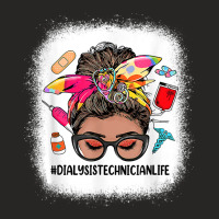 Messy Bun Black Women Dialysis Technician Life Gifts T Shirt Ladies Fitted T-shirt | Artistshot