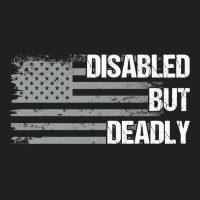 Dad Grandpa Veteran Us Flag Funny Disabled But Deadly T Shirt Ladies Polo Shirt | Artistshot