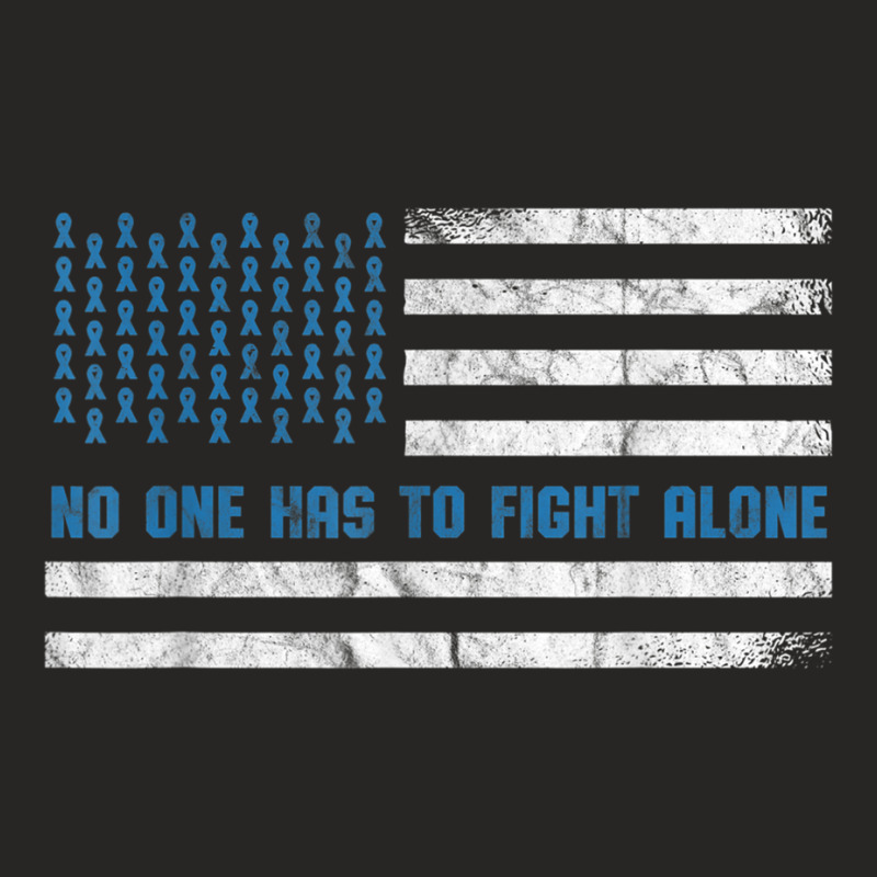 Diabetes Awareness No One Has To Fight Alone American Flag T Shirt Ladies Fitted T-Shirt by cm-arts | Artistshot