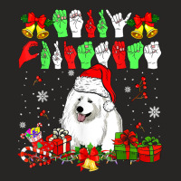 Merry Christmas Hands Sign Language Santa Samoyed Lover T Shirt Ladies Fitted T-shirt | Artistshot