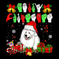 Merry Christmas Hands Sign Language Santa Samoyed Lover T Shirt Cropped Sweater | Artistshot