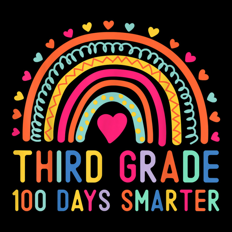 Third Grade 100 Days Smarter Rainbows 100th Day Of School V-neck Tee | Artistshot