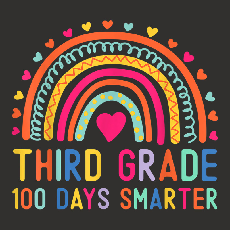 Third Grade 100 Days Smarter Rainbows 100th Day Of School Champion Hoodie | Artistshot