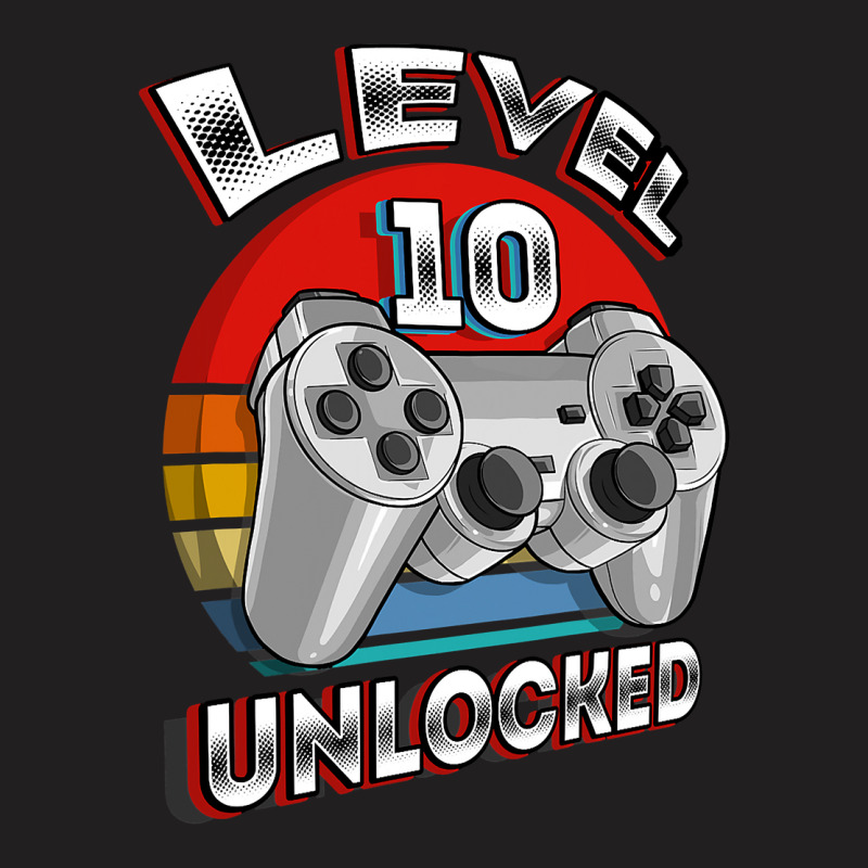 Level 10 Unlocked Matching Video Game 10th Birthday Gift Boy T Shirt T-shirt | Artistshot