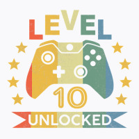 Level 10 Unlocked Shirt Video Game Birthday Gift Boys T Shirt T-shirt | Artistshot