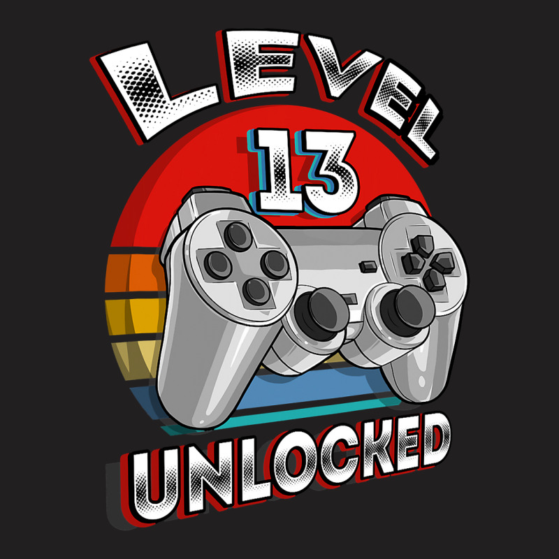 Level 13 Unlocked Matching Video Game 13th Birthday Gift Boy T Shirt T-shirt | Artistshot