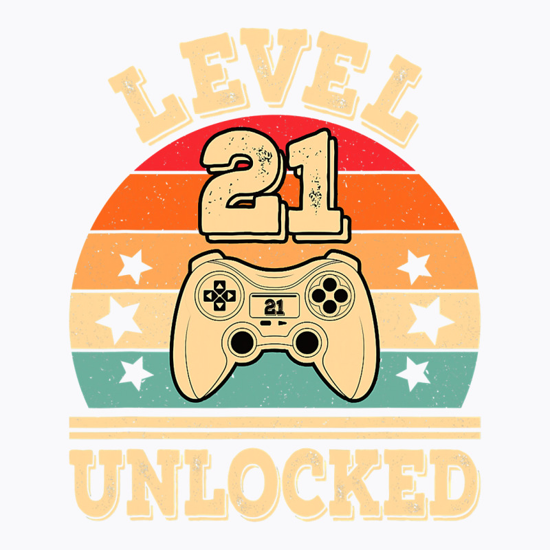 Level 21 Unlocked Video Gaming 21st Birthday 2001 Game Retro T Shirt T-shirt | Artistshot