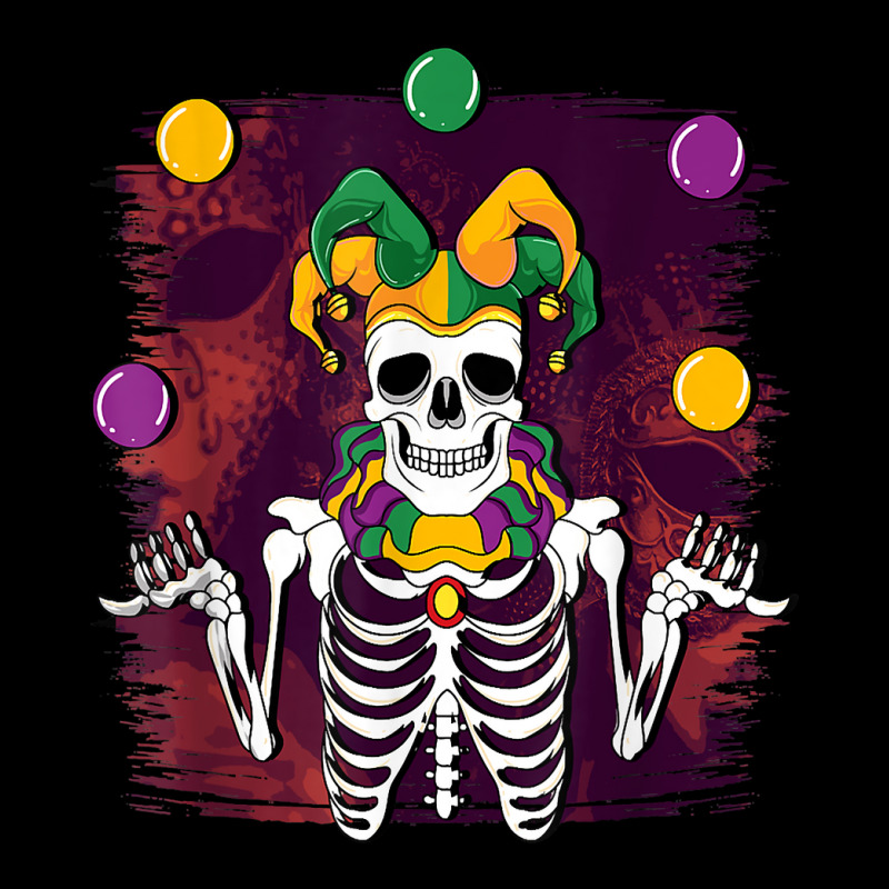 Mardi Gras Skull Patch