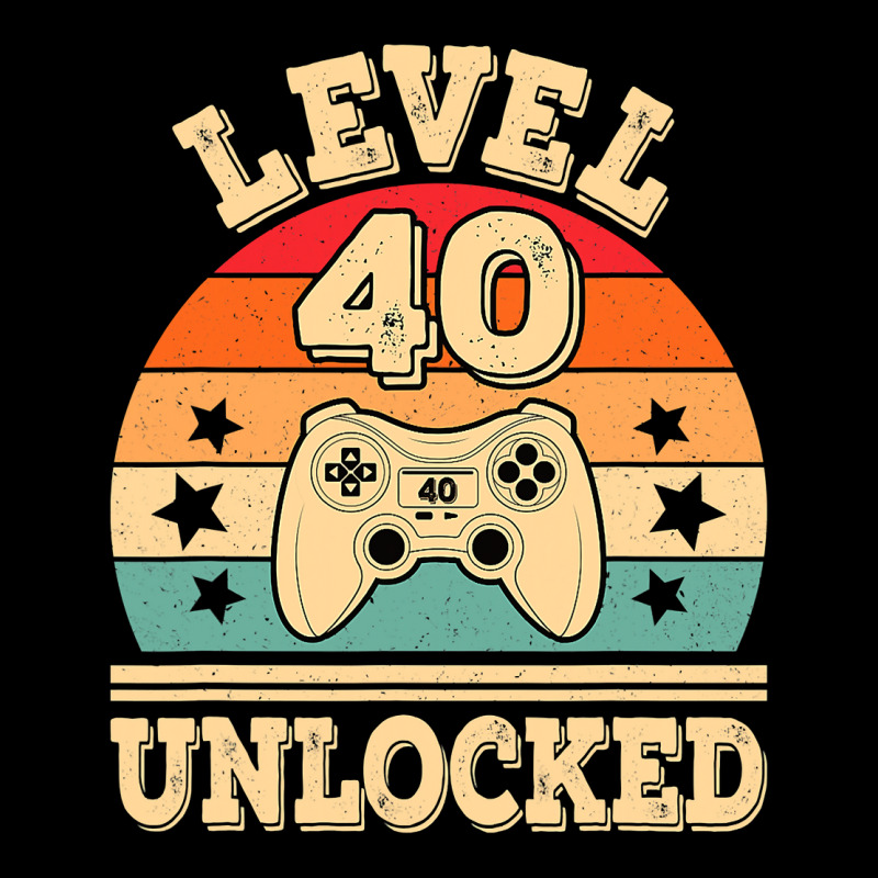 Level 40 Unlocked Video Gaming 40th Birthday 1982 Game Retro T Shirt Men's Long Sleeve Pajama Set | Artistshot