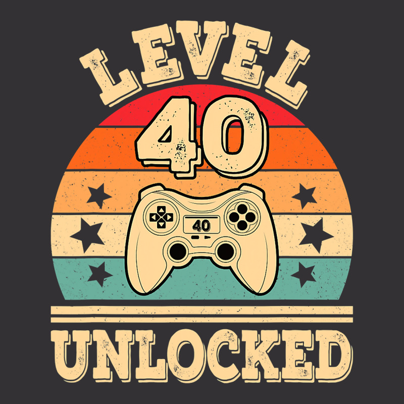 Level 40 Unlocked Video Gaming 40th Birthday 1982 Game Retro T Shirt Vintage Hoodie | Artistshot