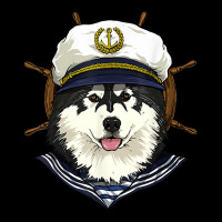 Boat Captain Alaskan Malamute Boat Lover Owner Sailor Dog T Shirt Adjustable Cap | Artistshot