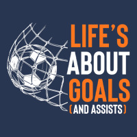 Life's About Goals And Assists Field Sports Game Ball Lover T Shirt Men Denim Jacket | Artistshot