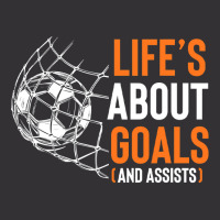 Life's About Goals And Assists Field Sports Game Ball Lover T Shirt Vintage Short | Artistshot