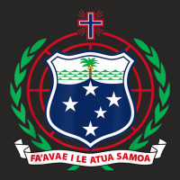 Samoa Coat Of Arms Tee Flag Samoan T Shirt Ladies Fitted T-shirt | Artistshot