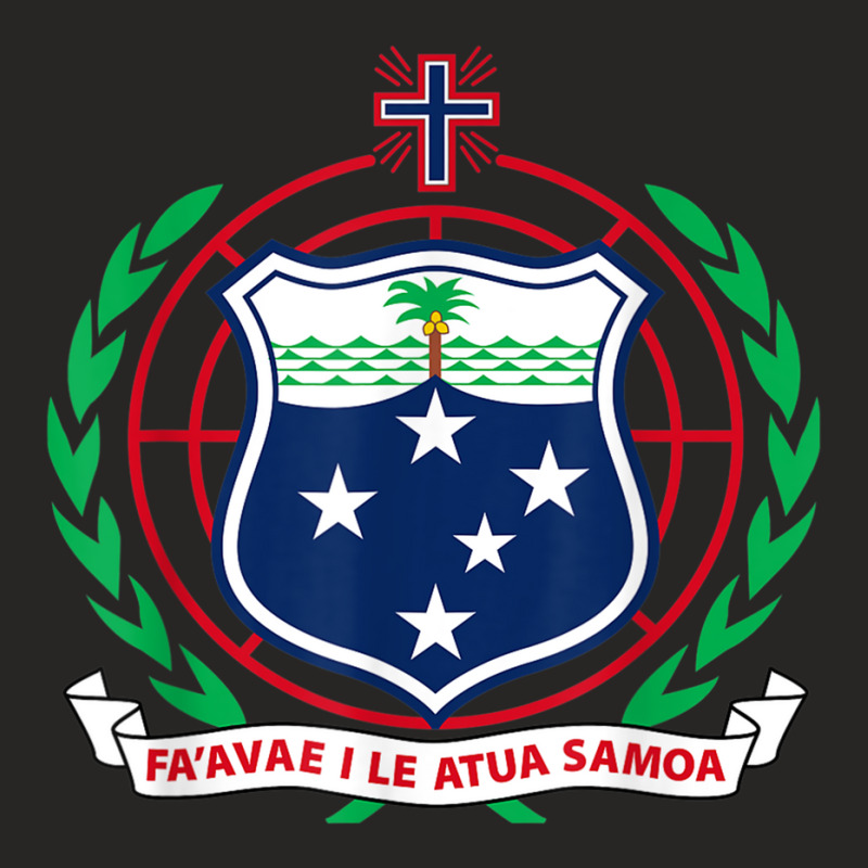 Samoa Coat Of Arms Tee Flag Samoan T Shirt Ladies Fitted T-Shirt by cm-arts | Artistshot