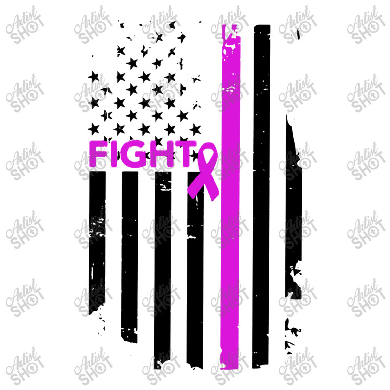 Breast Cancer Fight Ribbon Flag V-Neck Tee by Semilir | Artistshot