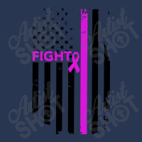 Breast Cancer Fight Ribbon Flag Men Denim Jacket | Artistshot