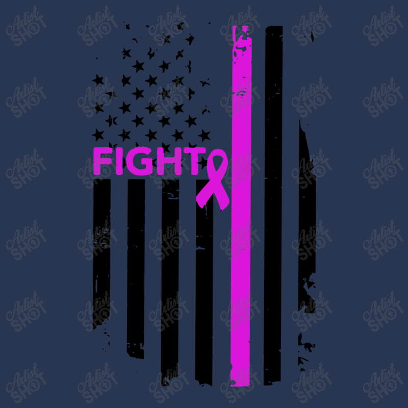 Breast Cancer Fight Ribbon Flag Men Denim Jacket by Semilir | Artistshot