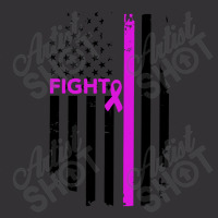 Breast Cancer Fight Ribbon Flag Vintage Short | Artistshot