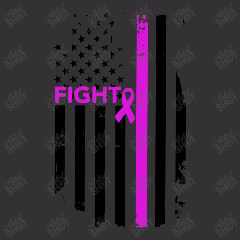 Breast Cancer Fight Ribbon Flag Vintage Short by Semilir | Artistshot