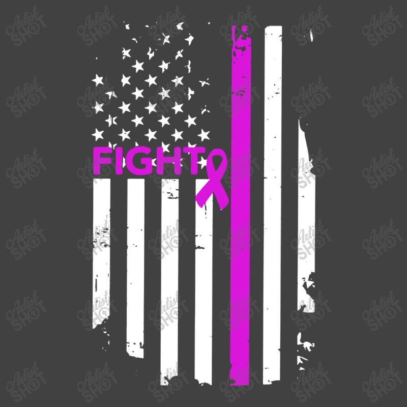 Breast Cancer Fight Ribbon Flag Vintage T-Shirt by Semilir | Artistshot