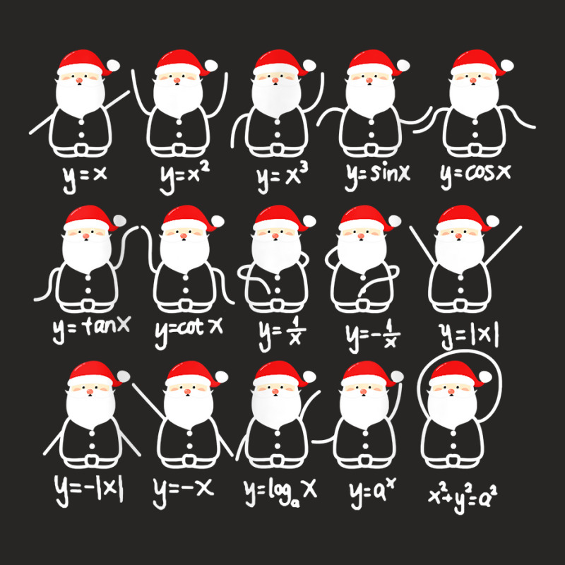 Xmas Cute Santa Fractions Math Teacher Christmas T Shirt Ladies Fitted T-Shirt by cm-arts | Artistshot