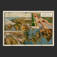 Panama Canal Birds Eye Map (1914) T Shirt Exclusive T-shirt | Artistshot