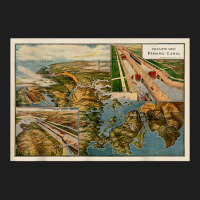 Panama Canal Birds Eye Map (1914) T Shirt Classic T-shirt | Artistshot