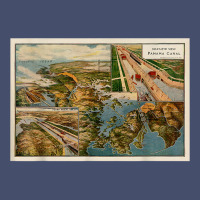 Panama Canal Birds Eye Map (1914) T Shirt Vintage Short | Artistshot