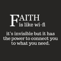 Faith Is Like Wifi   Funny Christian Pastoral T Shirt Ladies Fitted T-shirt | Artistshot