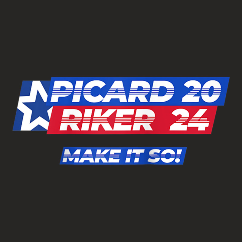 Picard Riker 2024 Make It So Politics Election Parody Funny Raglan Bas Ladies Fitted T-Shirt by cm-arts | Artistshot