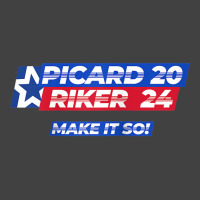 Picard Riker 2024 Make It So Politics Election Parody Funny Raglan Bas Vintage T-shirt | Artistshot